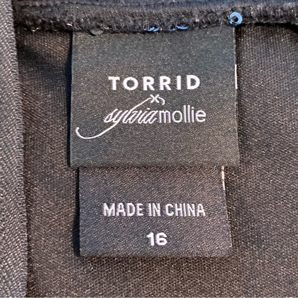 TORRID Black Sequin Mermaid Style Midi Skirt Plus Size 16 - Picture 7 of 11